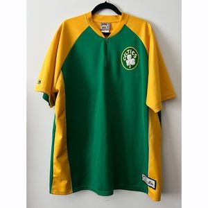 Vintage Boston Celtics Majestic Hardwood Classics NBA Warm Up Jersey Size XL